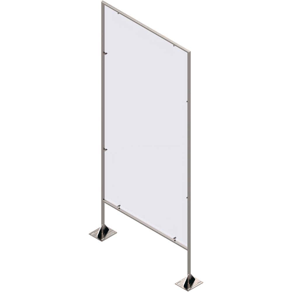 Rockford Systems - Office Cubicle Partitions; Type: Social Distancing Partition ; Width (Inch): 36 ; Height (Inch): 84 ; Color: Clear ; Mount Type: Base Mount ; Thickness (Inch): 1 - Exact Tool & Supply