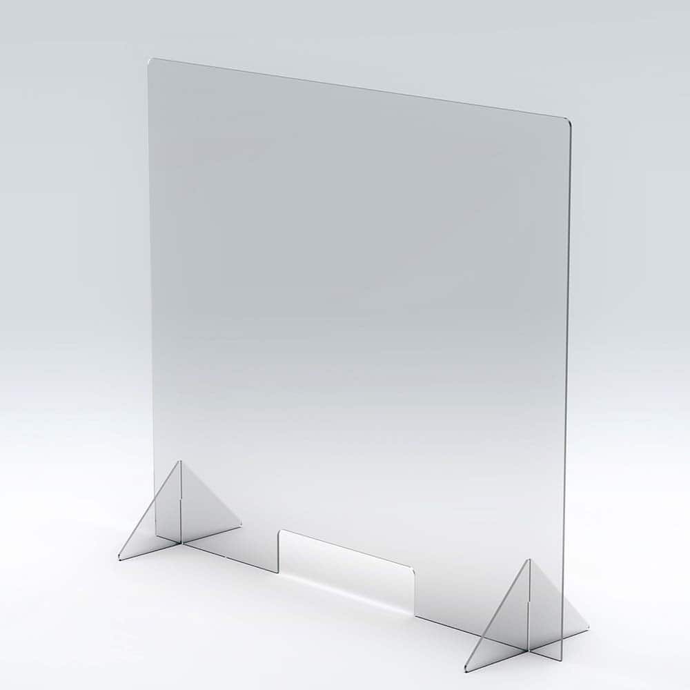 Rockford Systems - Office Cubicle Partitions; Type: Social Distancing Partition ; Width (Inch): 36 ; Height (Inch): 32 ; Color: Clear ; Mount Type: Self-Supporting ; Thickness (Inch): 1 - Exact Tool & Supply