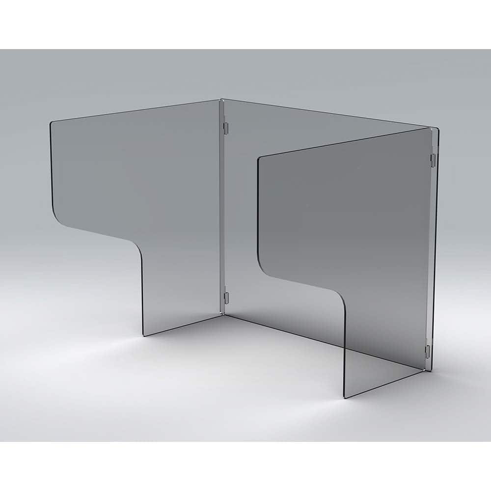 Rockford Systems - Office Cubicle Partitions; Type: Social Distancing Partition ; Width (Inch): 24 ; Height (Inch): 19 ; Color: Clear ; Mount Type: Self-Supporting ; Thickness (Inch): 1 - Exact Tool & Supply