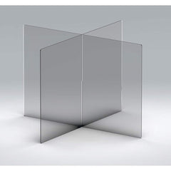 Rockford Systems - Office Cubicle Partitions; Type: Social Distancing Partition ; Width (Inch): 48 ; Height (Inch): 24 ; Color: Clear ; Mount Type: Self-Supporting ; Thickness (Inch): 1 - Exact Tool & Supply