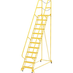 Vestil - Rolling & Wall Mounted Ladders & Platforms; Type: Maintenance Ladder ; Style: Portable Maintenance Ladder ; Number of Steps / Rungs: 12 ; Height (Inch): 156 ; Load Capacity (Lb.): 350.000 ; Base Width (Inch): 32 - Exact Tool & Supply