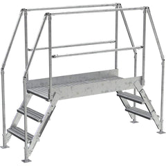 Vestil - Rolling & Wall Mounted Ladders & Platforms; Type: Crossover Bridge ; Style: Crossover ; Number of Steps / Rungs: 3 ; Height (Inch): 73 ; Load Capacity (Lb.): 500.000 ; Base Width (Inch): 29-1/4 - Exact Tool & Supply