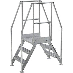 Vestil - Rolling & Wall Mounted Ladders & Platforms; Type: Crossover Bridge ; Style: Crossover ; Number of Steps / Rungs: 3 ; Height (Inch): 72-7/8 ; Load Capacity (Lb.): 500.000 ; Base Width (Inch): 29-1/4 - Exact Tool & Supply