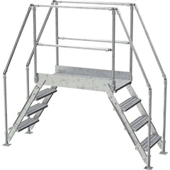 Vestil - Rolling & Wall Mounted Ladders & Platforms; Type: Crossover Bridge ; Style: Crossover ; Number of Steps / Rungs: 4 ; Height (Inch): 82-7/8 ; Load Capacity (Lb.): 500.000 ; Base Width (Inch): 29-1/4 - Exact Tool & Supply