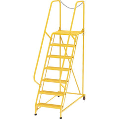 Vestil - Rolling & Wall Mounted Ladders & Platforms; Type: Maintenance Ladder ; Style: Portable Maintenance Ladder ; Number of Steps / Rungs: 7 ; Height (Inch): 100 ; Load Capacity (Lb.): 350.000 ; Base Width (Inch): 29-1/2 - Exact Tool & Supply