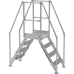 Vestil - Rolling & Wall Mounted Ladders & Platforms; Type: Crossover Bridge ; Style: Crossover ; Number of Steps / Rungs: 4 ; Height (Inch): 82-7/8 ; Load Capacity (Lb.): 500.000 ; Base Width (Inch): 29-1/4 - Exact Tool & Supply