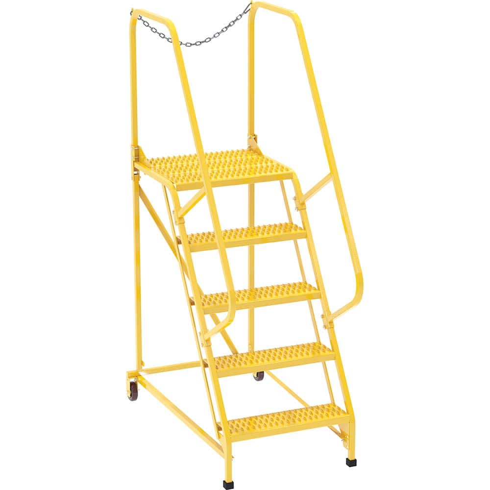 Vestil - Rolling & Wall Mounted Ladders & Platforms; Type: Maintenance Ladder ; Style: Portable Maintenance Ladder ; Number of Steps / Rungs: 5 ; Height (Inch): 80 ; Load Capacity (Lb.): 350.000 ; Base Width (Inch): 29-1/2 - Exact Tool & Supply