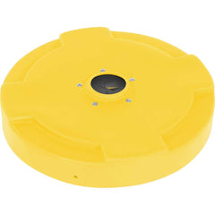 Vestil - Trash Can & Recycling Container Lids; Lid Shape: Round ; Container Shape: Round ; Container Size Compatibility (Gal.): 55 ; Color/Finish: Yellow ; Color: Yellow ; For Use With: 55 gal. Steel Drum - Exact Tool & Supply