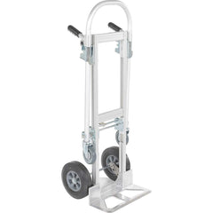 Vestil - Hand Trucks; Type: Convertible Hand Truck ; Load Capacity (Lb.): 500.000 ; Handle Type: Continuous ; WheelType: Hard Rubber ; Overall Height (Inch): 51-1/2 ; Material: Aluminum - Exact Tool & Supply