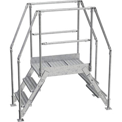 Vestil - Rolling & Wall Mounted Ladders & Platforms; Type: Crossover Bridge ; Style: Crossover ; Number of Steps / Rungs: 3 ; Height (Inch): 72-7/8 ; Load Capacity (Lb.): 500.000 ; Base Width (Inch): 29-1/4 - Exact Tool & Supply