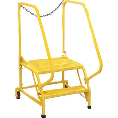 Vestil - Rolling & Wall Mounted Ladders & Platforms; Type: Maintenance Ladder ; Style: Portable Maintenance Ladder ; Number of Steps / Rungs: 2 ; Height (Inch): 50 ; Load Capacity (Lb.): 350.000 ; Base Width (Inch): 29-1/2 - Exact Tool & Supply