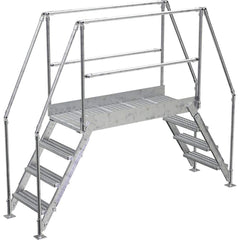 Vestil - Rolling & Wall Mounted Ladders & Platforms; Type: Maintenance Ladder ; Style: Portable Maintenance Ladder ; Number of Steps / Rungs: 4 ; Height (Inch): 83 ; Load Capacity (Lb.): 500.000 ; Base Width (Inch): 29-1/4 - Exact Tool & Supply