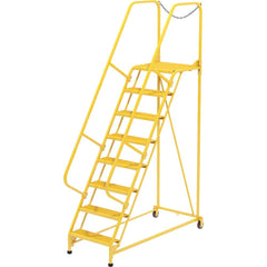 Vestil - Rolling & Wall Mounted Ladders & Platforms; Type: Maintenance Ladder ; Style: Portable Maintenance Ladder ; Number of Steps / Rungs: 8 ; Height (Inch): 110 ; Load Capacity (Lb.): 350.000 ; Base Width (Inch): 29-1/2 - Exact Tool & Supply