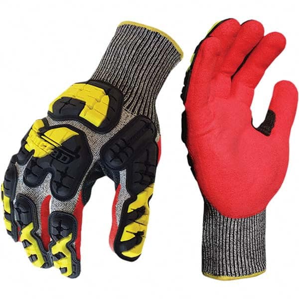 ironCLAD - Size S (7), ANSI Cut Lvl A3, Puncture Lvl 4, Abrasion Lvl 4, Nitrile Coated Cut Resistant Gloves - Exact Tool & Supply