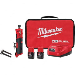 Milwaukee Tool - 1/4" Collet, 20,000 RPM, Straight, Electric Die Grinder - Exact Tool & Supply