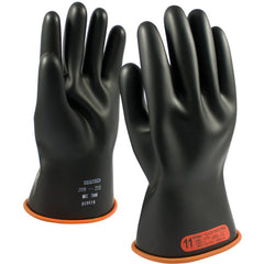 ‎155-0-11/12 - Novax - Natural Rubber Insulating Glove - Class 0 - 11″ - Black/Orange - Straight Cuff - Exact Tool & Supply
