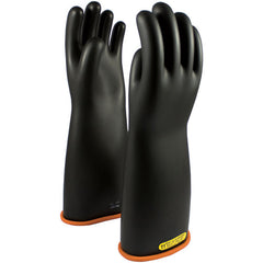 ‎155-2-18/9 - Novax - Natural Rubber Insulating Glove - Class 2 - 18″ - Black/Orange - Straight Cuff - Exact Tool & Supply