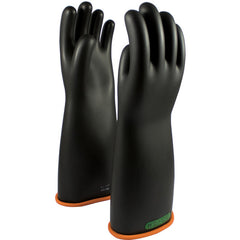 ‎155-3-18/10 - Novax - Natural Rubber Insulating Glove - Class 3 - 18″ - Black/Orange - Straight Cuff - Exact Tool & Supply