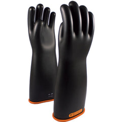 ‎155-4-18/11 - Novax - Natural Rubber Insulating Glove - Class 4 - 18″ - Black/Orange - Straight Cuff - Exact Tool & Supply