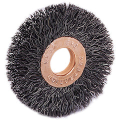 2-1/2″ Small Diameter Crimped Wire Wheel, .0118″ Steel Fill, 1/2″-3/8″ Arbor Hole - Exact Tool & Supply
