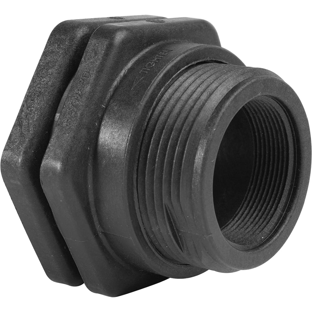 Hayward - Plastic Pipe Fittings; Type: Bulkhead Fitting ; Fitting Size: 3 (Inch); End Connections: FNPT x FNPT ; Material: GFPP ; Schedule: 80 ; Maximum Pressure (psi): 150.00 - Exact Tool & Supply