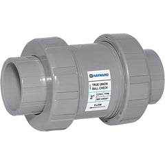 Hayward - Check Valves; Design: In-line; True Union Ball Check ; Tube Outside Diameter (mm): 76.200 ; Pipe Size (Inch): 3 ; Tube Outside Diameter (Inch): 3 ; End Connections: Flanged ; Material: CPVC - Exact Tool & Supply