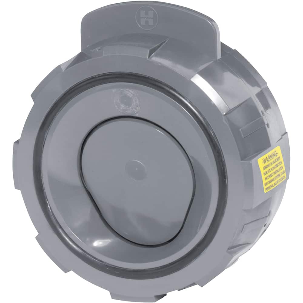 Hayward - Check Valves; Design: In-line; Wafer Check Valve ; Tube Outside Diameter (mm): 63.500 ; Pipe Size (Inch): 2-1/2 ; Tube Outside Diameter (Inch): 2-1/2 ; End Connections: Flanged ; Material: CPVC - Exact Tool & Supply