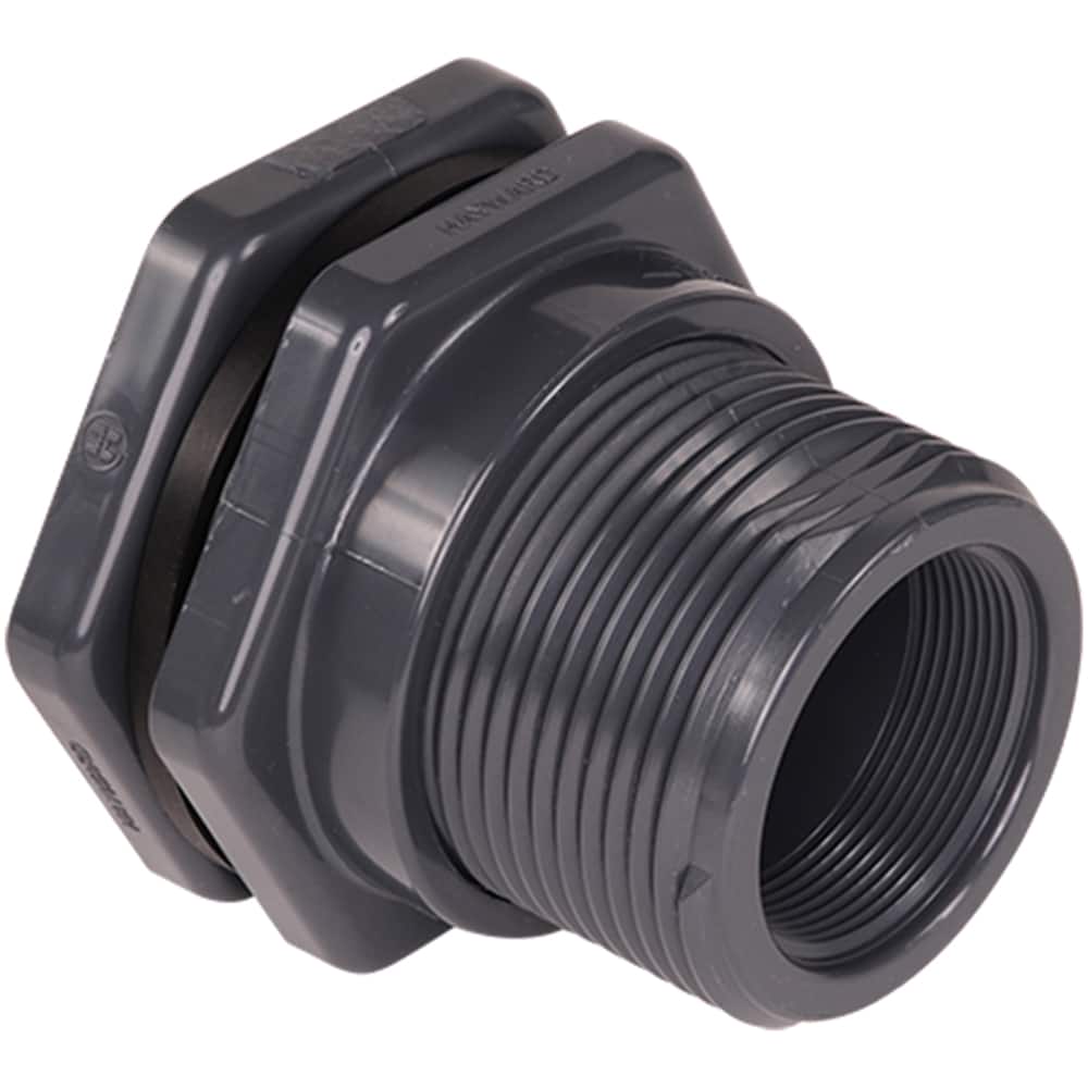 Hayward - Plastic Pipe Fittings; Type: Bulkhead Fitting ; Fitting Size: 6 (Inch); End Connections: Socket x FNPT ; Material: PVC ; Schedule: 80 ; Maximum Pressure (psi): 150.00 - Exact Tool & Supply
