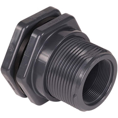 Hayward - Plastic Pipe Fittings; Type: Bulkhead Fitting ; Fitting Size: 4 (Inch); End Connections: Socket x FNPT ; Material: PVC ; Schedule: 80 ; Maximum Pressure (psi): 150.00 - Exact Tool & Supply
