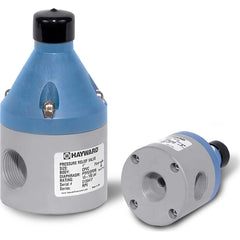 Hayward - Pressure Reducing Valves; Type: 3-Port Pressure Relief Valve ; Maximum Pressure (psi): 250.00 ; Thread Size: 3/8 ; Connection Type: FNPT ; Height (Inch): 3.55 ; Width (Inch): 2-1/3 - Exact Tool & Supply