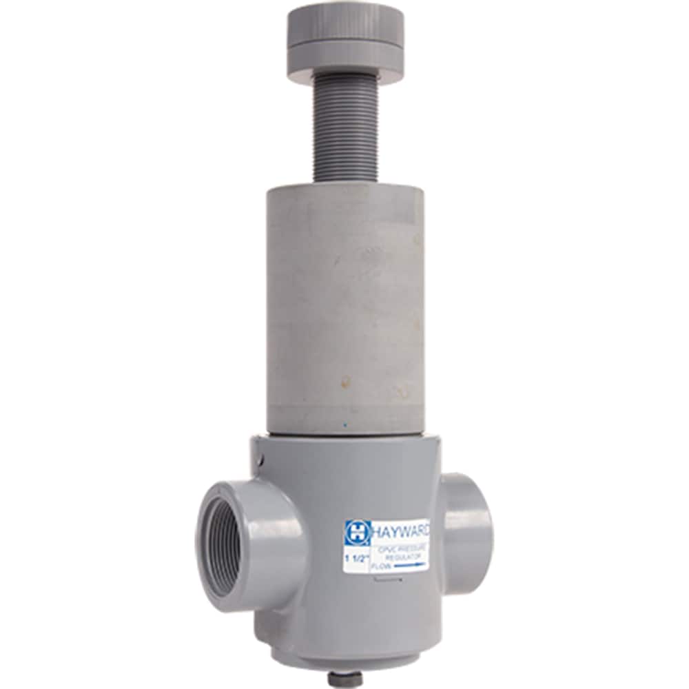 Hayward - Pressure Regulating Valves; Pipe Size: 1-1/2 (Inch); End Connections: Threaded ; Material: CPVC ; Seal Material: FPM ; Minimum Working Pressure (psi): 5.0 ; Maximum Working Pressure (psi): 75.000 - Exact Tool & Supply
