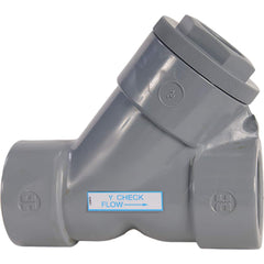 Hayward - Check Valves; Design: Y-Pattern ; Tube Outside Diameter (mm): 63.500 ; Pipe Size (Inch): 2-1/2 ; Tube Outside Diameter (Inch): 2-1/2 ; End Connections: Socket ; Material: CPVC - Exact Tool & Supply