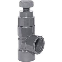 Hayward - Globe Valves; Type: Angle Globe Valve ; Pipe Size: 1-1/2 (Inch); End Connections: Threaded (NPT) ; Material: PVC ; Disc Material: PVC ; WOG Rating (psi): 150 - Exact Tool & Supply
