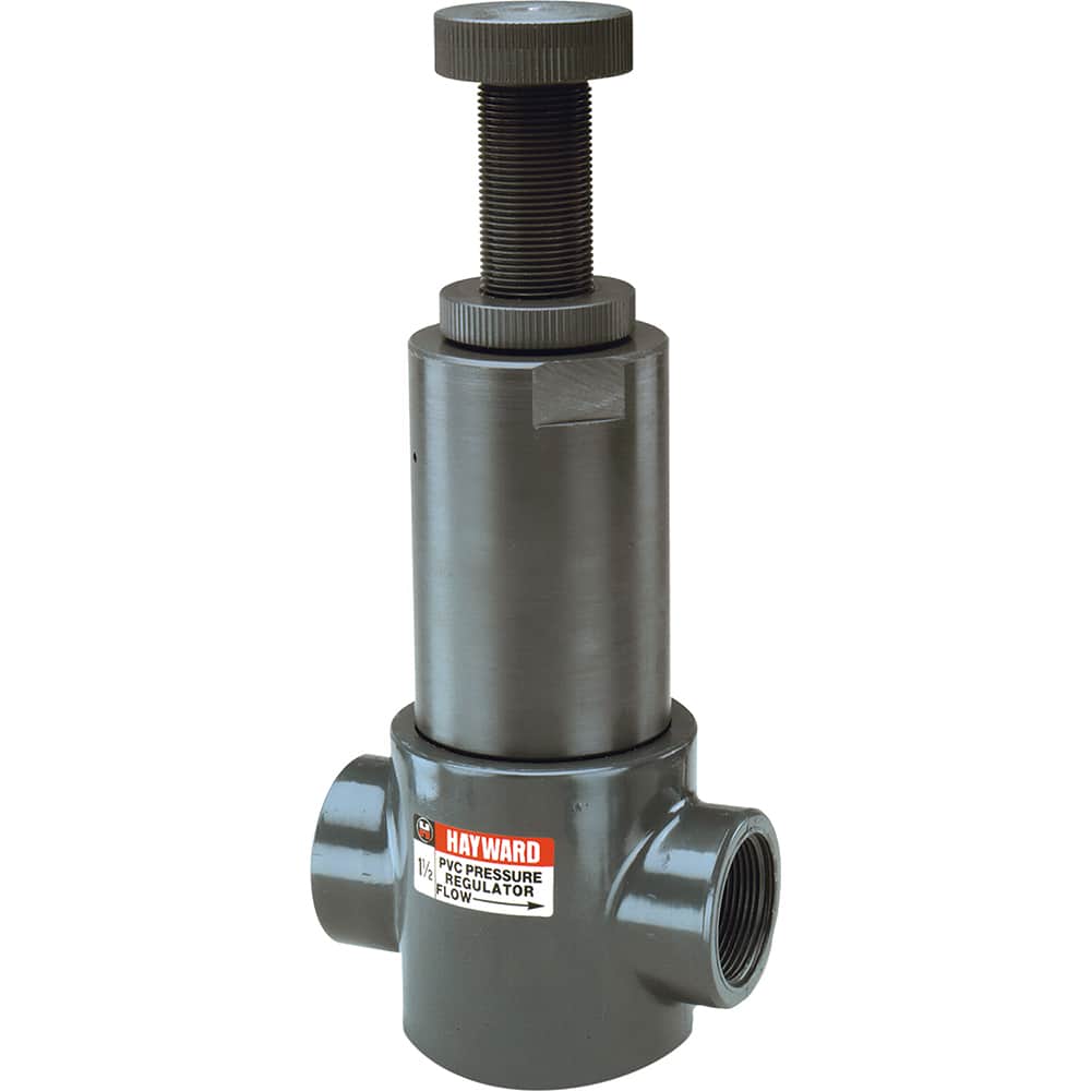 Hayward - Pressure Regulating Valves; Pipe Size: 1-1/2 (Inch); End Connections: Threaded ; Material: PVC ; Seal Material: FPM ; Minimum Working Pressure (psi): 5.0 ; Maximum Working Pressure (psi): 75.000 - Exact Tool & Supply