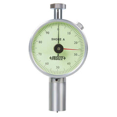 Insize USA LLC - Portable Dial Hardness Testers; Scale Type: Shore ; Minimum Hardness: 10 HA ; Maximum Hardness: 90 HA ; Hardness Range: 10 to 90 HA ; Tip Angle: 35.00 ; Indenter Type: Blunt Taper - Exact Tool & Supply