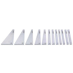 Insize USA LLC - Angle Block Sets; Minimum Angle Included: 0.25 ; Maximum Angle Included: 30.00 ; Angles Included: 0.25; 0.50; 1.00; 10.00; 15.00; 2.00; 20.00; 25.00; 3.00; 30.00; 4.00; 5.00 ; Overall Length (Inch): 2.992 ; Thickness (Decimal Inch): 0.25 - Exact Tool & Supply