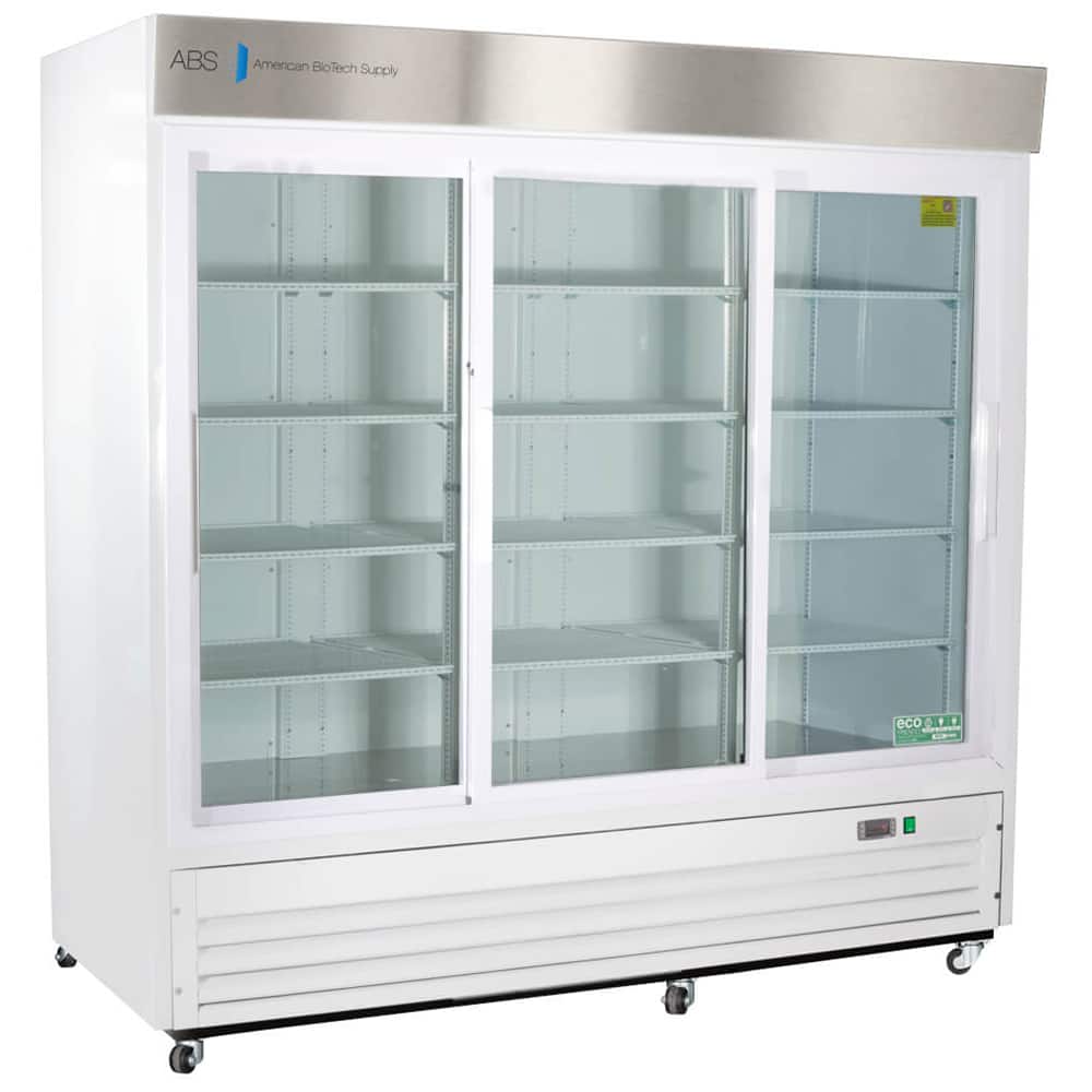 American BioTech Supply - Laboratory Refrigerators and Freezers; Type: Laboratory Refrigerator ; Volume Capacity: 69 Cu. Ft. ; Minimum Temperature (C): 1.00 ; Maximum Temperature (C): 10.00 ; Width (Inch): 81 ; Depth (Inch): 33-1/4 - Exact Tool & Supply