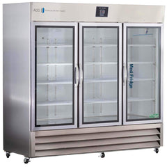 American BioTech Supply - Laboratory Refrigerators and Freezers; Type: Pharmacy Refrigerator ; Volume Capacity: 72 Cu. Ft. ; Minimum Temperature (C): 2.00 ; Maximum Temperature (C): 8.00 ; Width (Inch): 81 ; Depth (Inch): 35-3/4 - Exact Tool & Supply