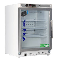 American BioTech Supply - Laboratory Refrigerators and Freezers; Type: Pharmacy/Vaccine Undercounter Built-In Refrigerator ; Volume Capacity: 4.6 Cu. Ft. ; Minimum Temperature (C): 2.00 ; Maximum Temperature (C): 8.00 ; Width (Inch): 23-3/4 ; Depth (Inch - Exact Tool & Supply