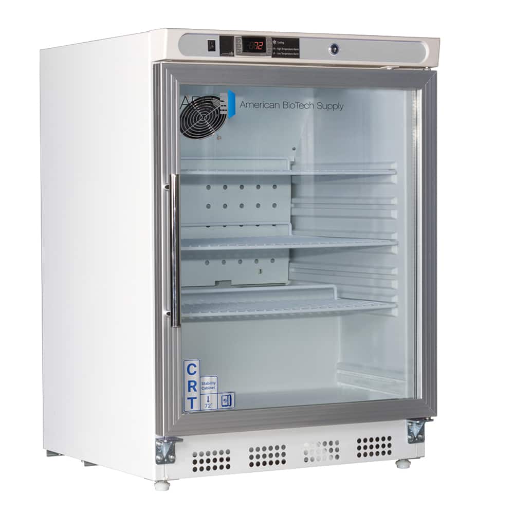 American BioTech Supply - Laboratory Refrigerators and Freezers; Type: Controlled Room Temperature Cabinet ; Volume Capacity: 4.6 Cu. Ft. ; Minimum Temperature (C): 20.00 ; Maximum Temperature (C): 25.00 ; Width (Inch): 23-3/4 ; Depth (Inch): 25-1/2 - Exact Tool & Supply