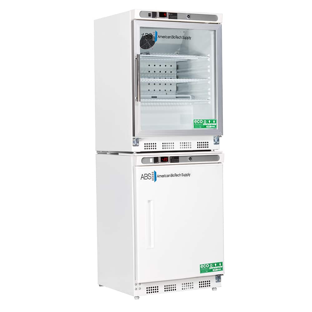 American BioTech Supply - Laboratory Refrigerators and Freezers; Type: Refrigerator & Freezer Combination ; Volume Capacity: 9 Cu. Ft. ; Minimum Temperature (C): -15.00 ; Maximum Temperature (C): 10.00 ; Width (Inch): 23-3/4 ; Depth (Inch): 25-1/2 - Exact Tool & Supply