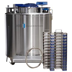 American BioTech Supply - Drums & Tanks; Product Type: Auto Fill Cryogenic Tank ; Volume Capacity Range: 85 Gal. and Larger ; Material Family: Steel ; Height (Inch): 53 ; Diameter/Width (Inch): 45 ; Shape: Round - Exact Tool & Supply