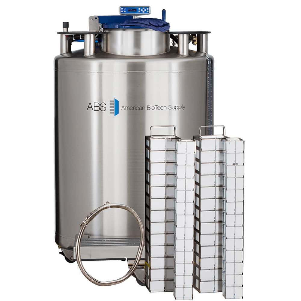 American BioTech Supply - Drums & Tanks; Product Type: Auto Fill Cryogenic Tank ; Volume Capacity Range: 85 Gal. and Larger ; Material Family: Steel ; Height (Inch): 53 ; Diameter/Width (Inch): 34 ; Shape: Round - Exact Tool & Supply