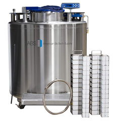 American BioTech Supply - Drums & Tanks; Product Type: Auto Fill Cryogenic Tank ; Volume Capacity Range: 85 Gal. and Larger ; Material Family: Steel ; Height (Inch): 53 ; Diameter/Width (Inch): 45 ; Shape: Round - Exact Tool & Supply