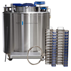 American BioTech Supply - Drums & Tanks; Product Type: Auto Fill Cryogenic Tank ; Volume Capacity Range: 85 Gal. and Larger ; Material Family: Steel ; Height (Inch): 53 ; Diameter/Width (Decimal Inch): 59.4880 ; Diameter/Width (Inch): 45 - Exact Tool & Supply