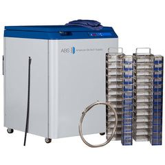 American BioTech Supply - Drums & Tanks; Product Type: Auto Fill Cryogenic Tank ; Volume Capacity Range: 85 Gal. and Larger ; Material Family: Steel ; Height (Inch): 44 ; Diameter/Width (Inch): 34 ; Shape: Round - Exact Tool & Supply