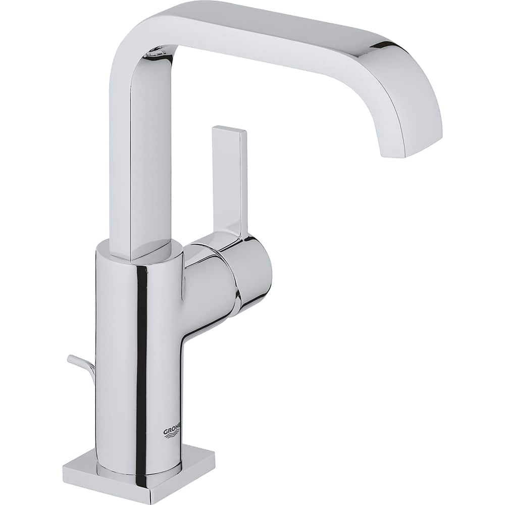 Grohe - Lavatory Faucets; Type: Bathroom Faucet ; Spout Type: High Arc ; Design: One Handle ; Handle Type: Lever ; Mounting Centers: Single Hole (Inch); Drain Type: No Drain - Exact Tool & Supply