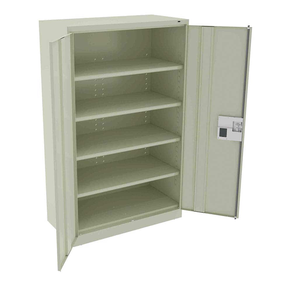 Tennsco - Storage Cabinets; Type: Locking ; Width (Inch): 48 ; Depth (Inch): 24 ; Height (Inch): 78 ; Number of Shelves: 5 ; Material: Steel - Exact Tool & Supply