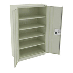 Tennsco - Storage Cabinets; Type: Locking ; Width (Inch): 48 ; Depth (Inch): 24 ; Height (Inch): 78 ; Number of Shelves: 5 ; Material: Steel - Exact Tool & Supply