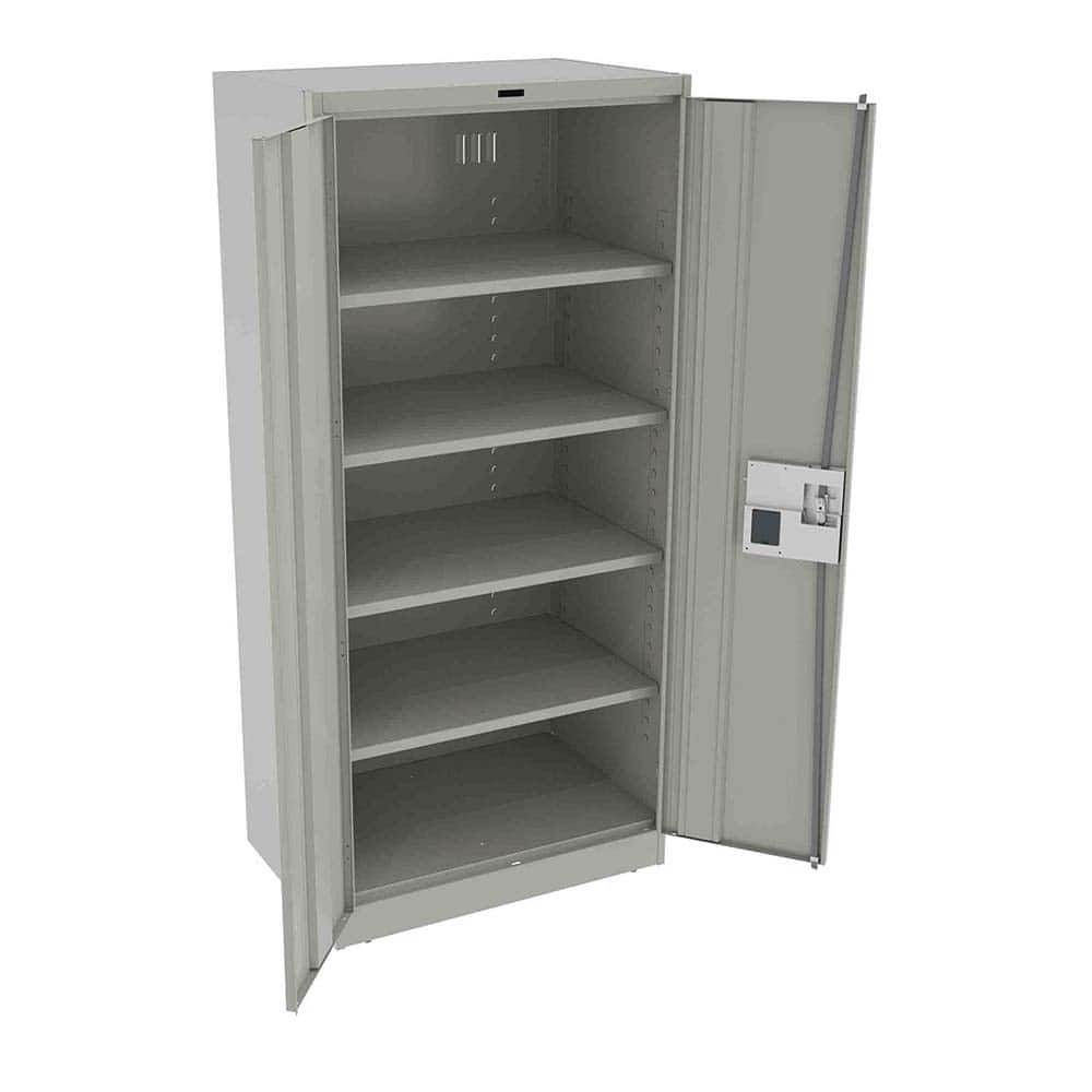 Tennsco - Storage Cabinets; Type: Locking ; Width (Inch): 36 ; Depth (Inch): 24 ; Height (Inch): 78 ; Number of Shelves: 5 ; Material: Steel - Exact Tool & Supply